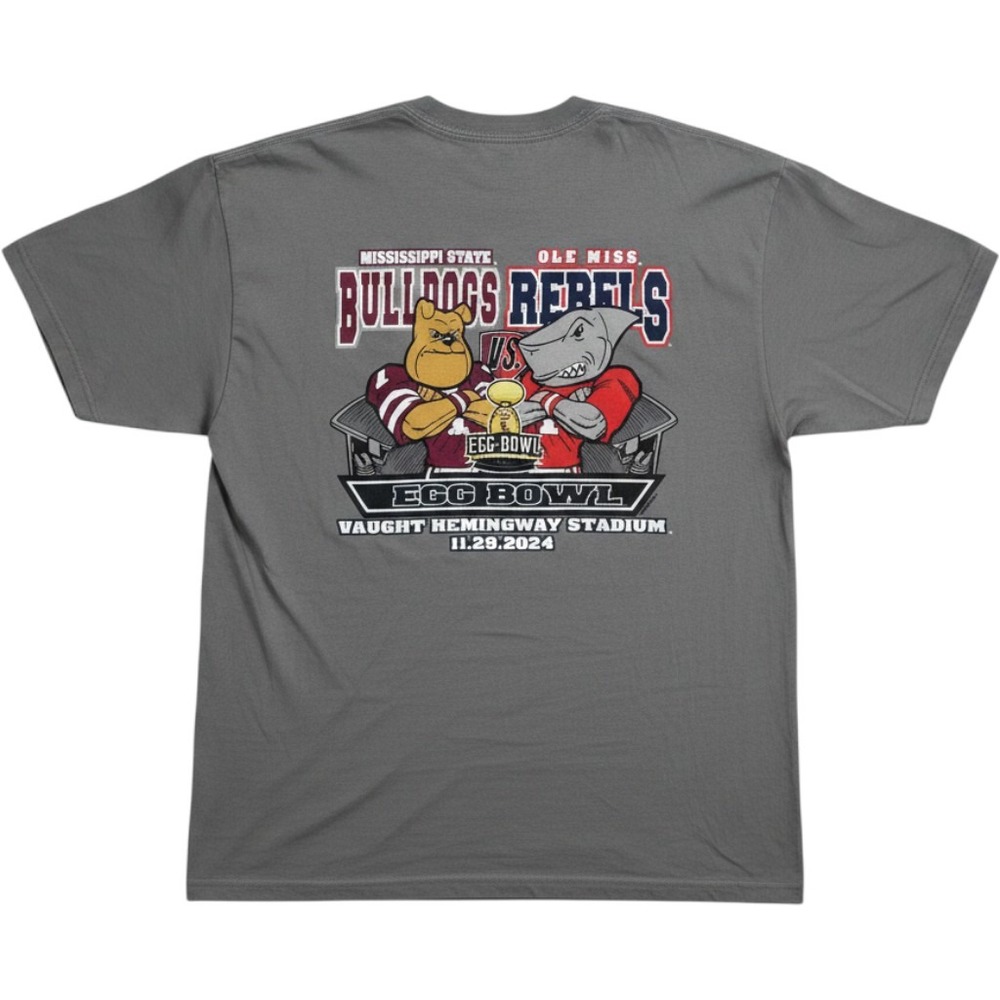 NCAA Egg Bowl 2024 Mississippi State Ole Miss Bulldogs Rebels‎ Tee Shirt 2XL NWT